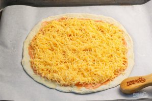 Пицца с помидорами и сыром