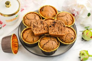 Шоколадные маффины с шоколадной крошкой