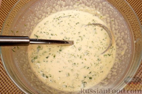 Тонкие картофельные блины с зеленью