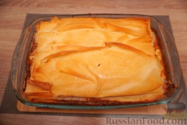 Бугаца с сыром (пирог из теста фило)
