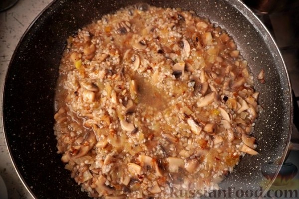 Рулетики из телятины с рисом и грибами, в сметанном соусе