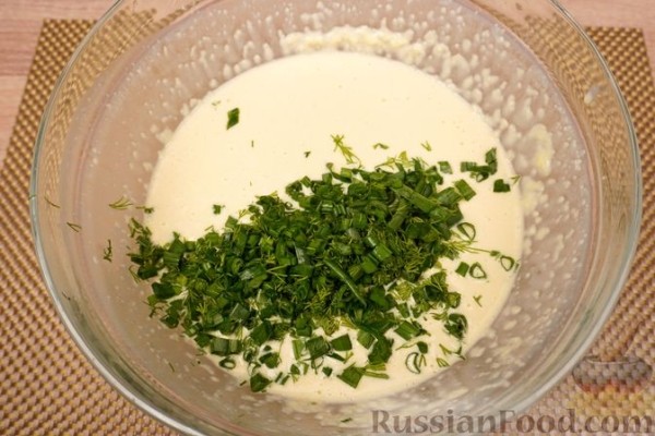 Тонкие картофельные блины с зеленью
