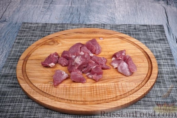 Кускус с овощами и мясом, на сковороде