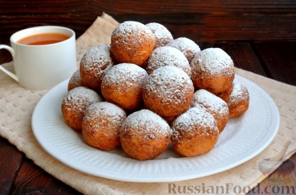Творожные пончики с маком