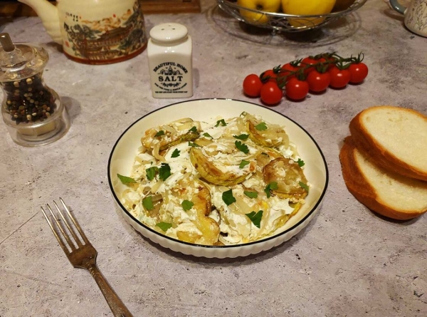 Кабачки в сметане