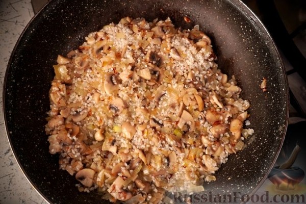 Рулетики из телятины с рисом и грибами, в сметанном соусе