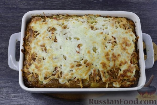 Картофельная запеканка с курицей и сыром