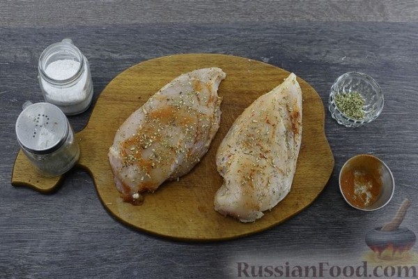 Кармашки из куриного филе с творогом, сыром и шпинатом (на сковороде)