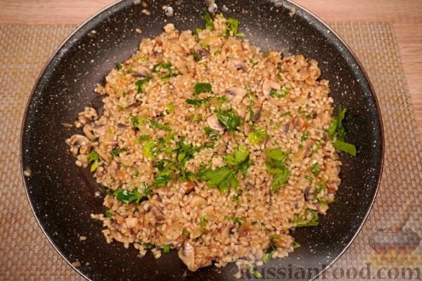 Рулетики из телятины с рисом и грибами, в сметанном соусе