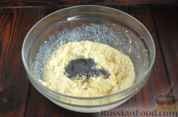 Творожные пончики с маком