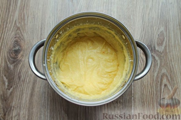Кекс на йогурте, с ревенем и апельсиновой цедрой