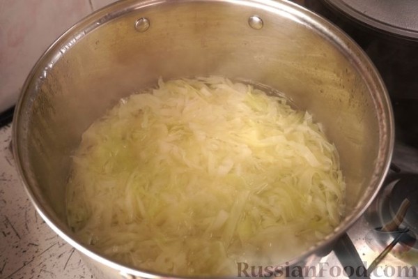 Лазанки, запечённые с капустой, мясом и грибами