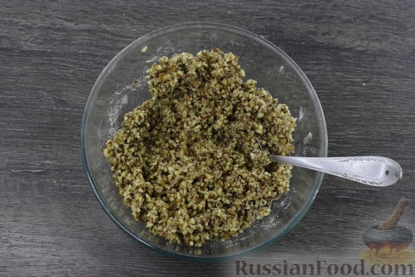 Чизкейк из теста фило, с творогом, сливочным сыром, вишней и орехами