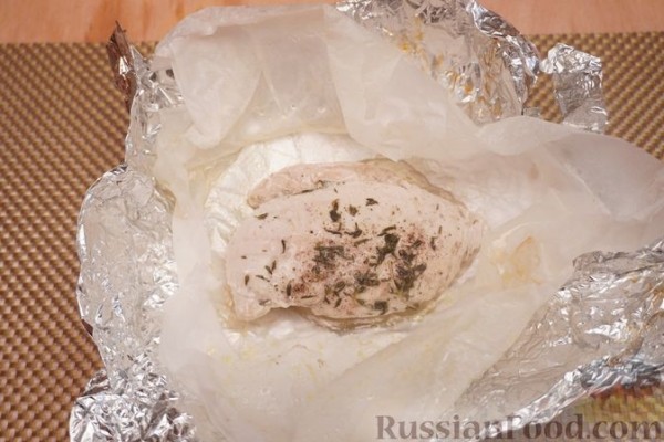 Салат из печёной тыквы и куриного филе