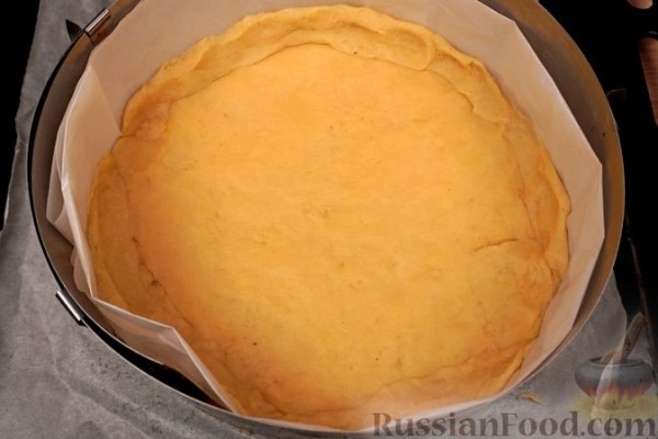 Пирог с творогом и абрикосами