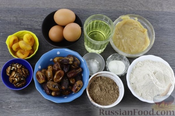 Цельнозерновой брауни с сухофруктами (без сахара)
