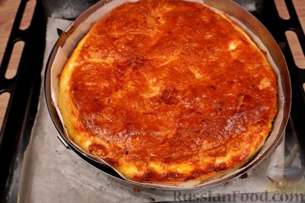 Пирог с творогом и абрикосами