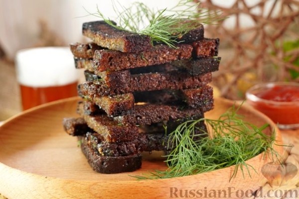 Чесночные гренки к пиву