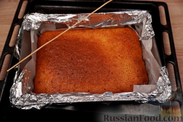 Лимонный равани с белковым кремом