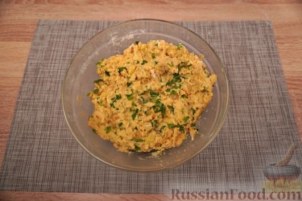 Котлеты из нута, картофеля и тахини