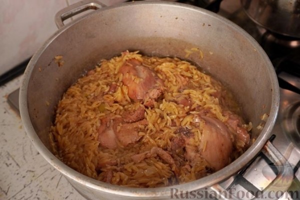 Курица с орзо (котопуло)
