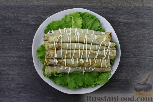 Закусочный торт «Монастырская изба» с печенью