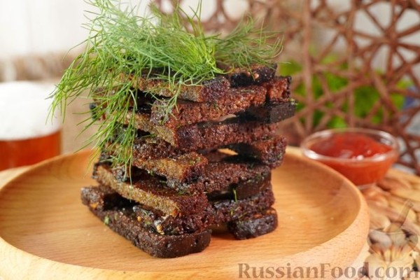 Чесночные гренки к пиву