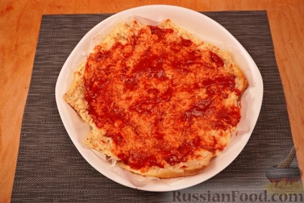 Пицца на багете