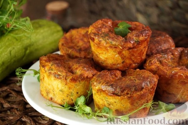 Кабачковые маффины с сыром