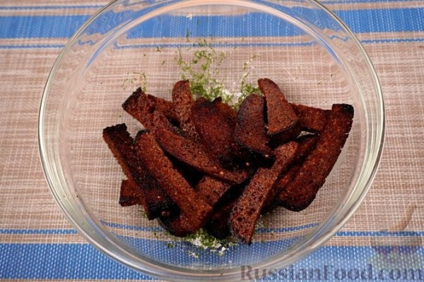 Чесночные гренки к пиву