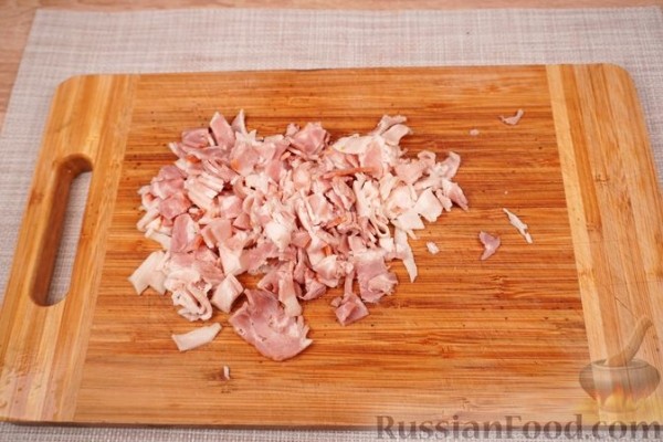 Яичная помазанка с беконом и зелёным луком