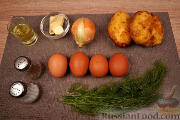 Омлет с картофелем, запечённый в духовке