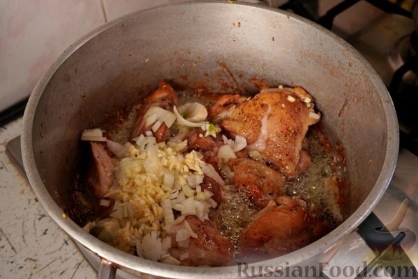 Курица с орзо (котопуло)