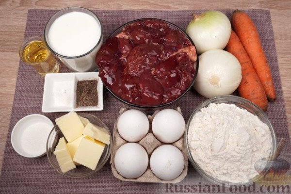 Рулет из блинного теста, с паштетом (в духовке)