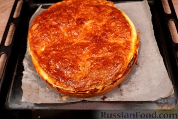 Пирог с творогом и абрикосами