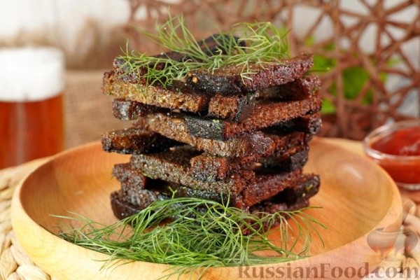 Чесночные гренки к пиву
