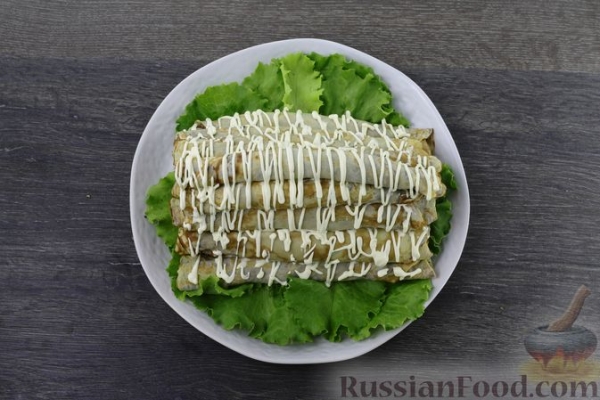 Закусочный торт «Монастырская изба» с печенью