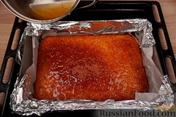 Лимонный равани с белковым кремом