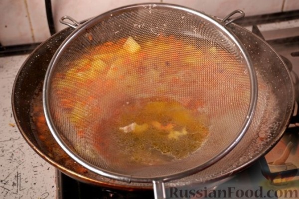 Рыбный суп (балык чорбасы) из морского окуня