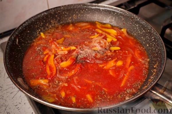 Гаридес саганаки (креветки в томатном соусе)
