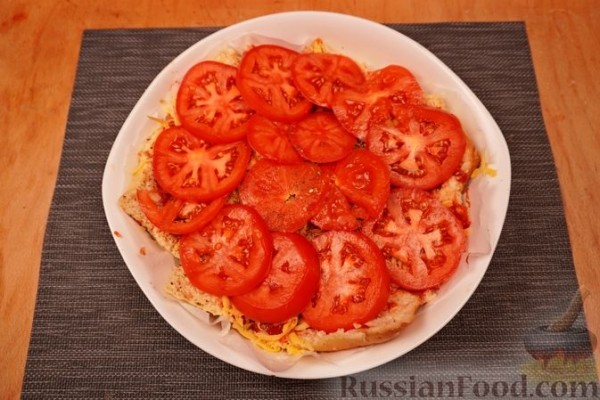 Пицца на багете