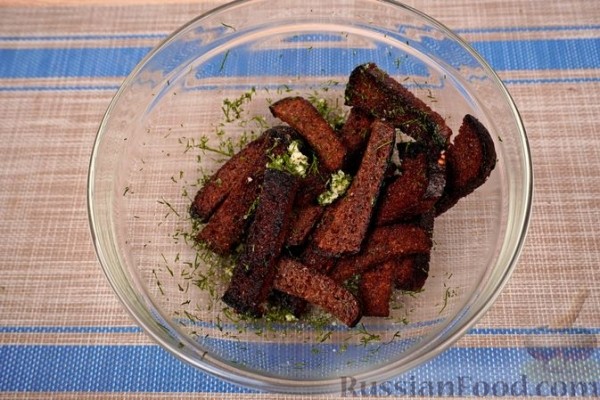 Чесночные гренки к пиву