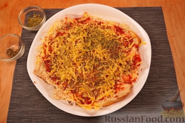 Пицца на багете