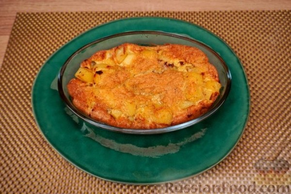 Омлет с картофелем, запечённый в духовке