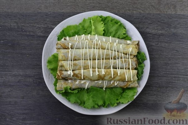 Закусочный торт «Монастырская изба» с печенью