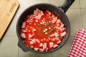 Паста с колбасой