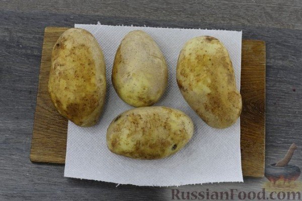 Запечённая картошка с творожной начинкой