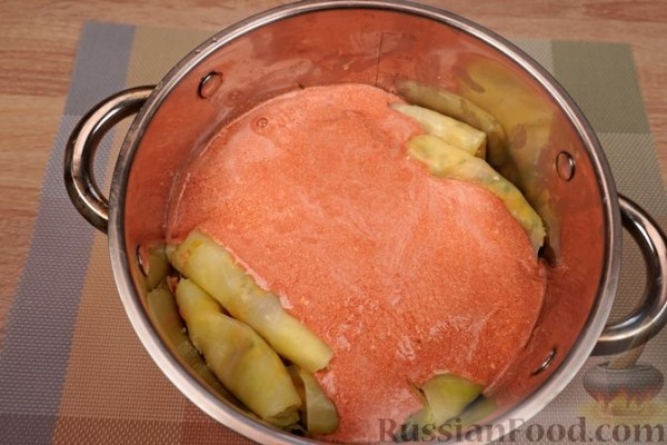 Голубцы с кукурузой и яйцами