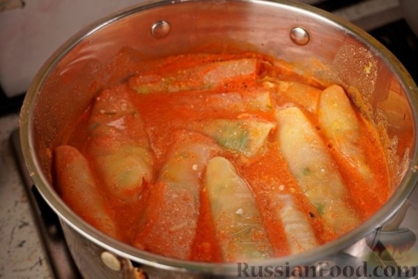 Голубцы с кукурузой и яйцами