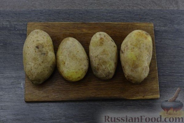 Запечённая картошка с творожной начинкой